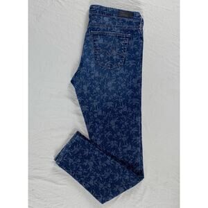 AG Liberty Art Fabric Lightweight Stretch Denim Jeans. Floral, Women's 29R. GUC!